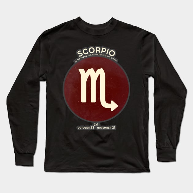 Scorpio Long Sleeve T-Shirt by ckaya